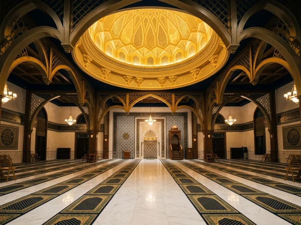 Canadian Islamic centre prayer hall before a community seminar